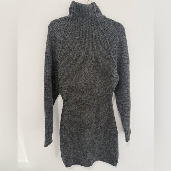 H&M Charcoal Fitted Knit Turtleneck Sweater Dress 
Size S Minimalist Capsule - Picture 4 of 4